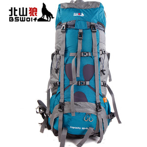 85L Outdoor Climbing Bag Sport Bag Waterproof Travel Backpack Hiking Backpacks Mountaineering Bag Sports Backpack + Rain Cover