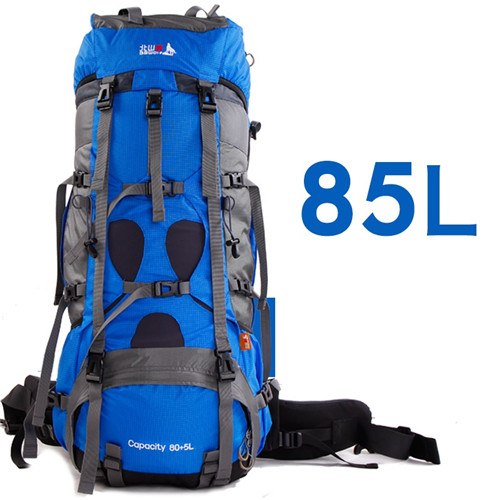 85L Outdoor Climbing Bag Sport Bag Waterproof Travel Backpack Hiking Backpacks Mountaineering Bag Sports Backpack + Rain Cover