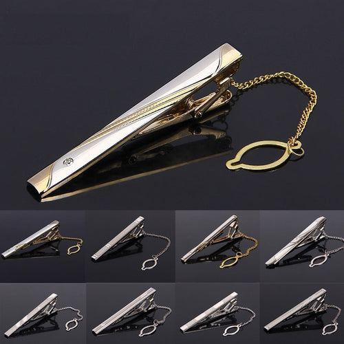 Metal Tie clip gifts for men Accessories Silver color tie pin